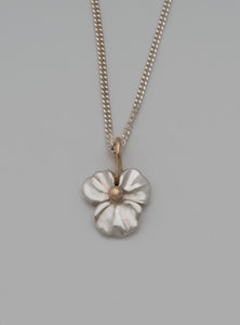 Flower Silver and Gold Pendant