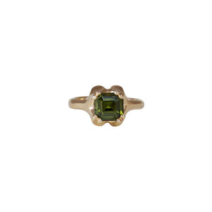 Australian Green Sapphire Rose Gold Ring