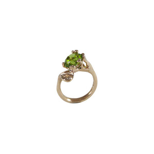 Peridot “Lily” rose gold ring