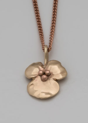 Flower Pendant Yellow and Rose Gold